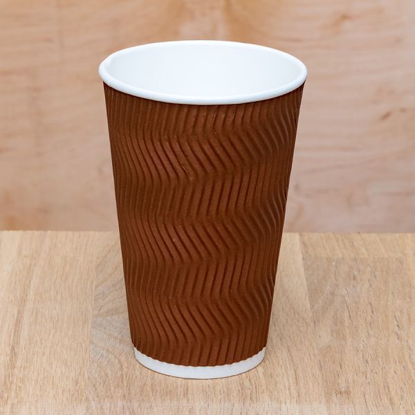 Гофростакан Ripple Wave Chocolate 500 мл 16oz