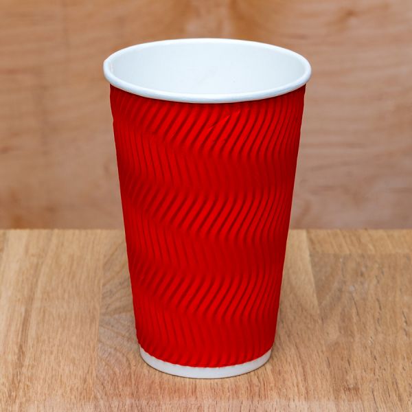 Гофростакан Ripple 500 мл 16oz red
