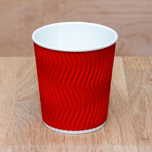 Гофростакан Ripple 185 мл 7oz red