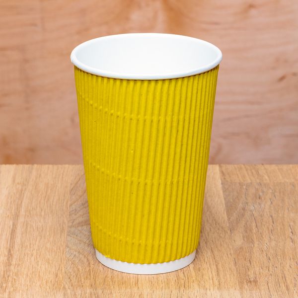 Гофростакан 500 мл жовтий