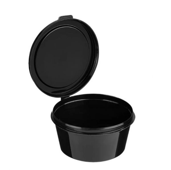 Соусник 30мл РР чорний з кришкою