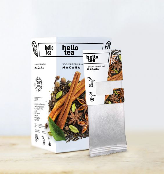 Чай пряний пакетований Hello Tea Масала 20 шт