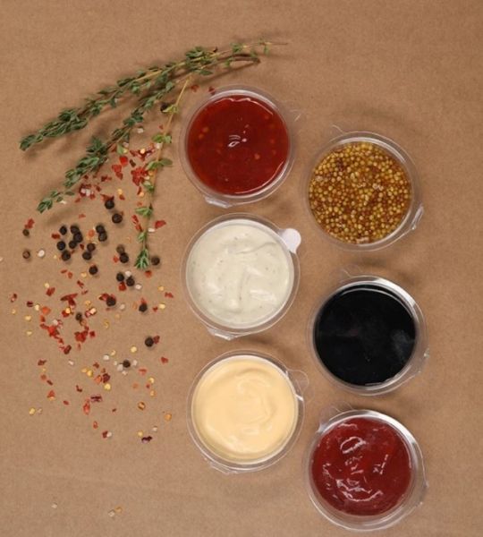 Соусник круглий 30мл РЕТ прозорий з кришкою