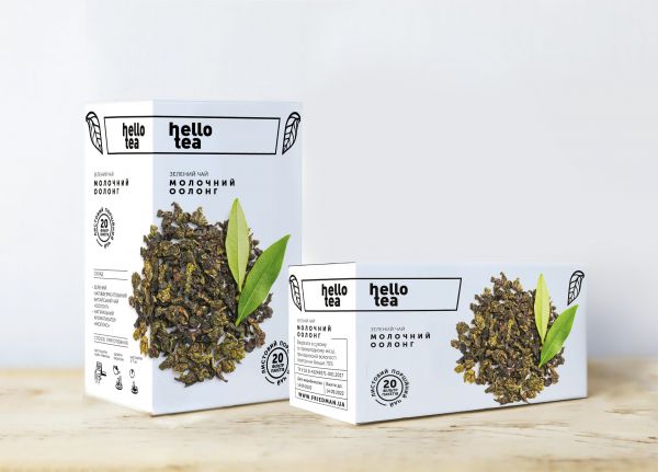 Чай зелений пакетований Hello Tea Молочний Оолонг 20 шт