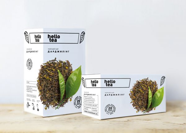 Чай чорний пакетований Hello Tea Дарджилінг 20 шт