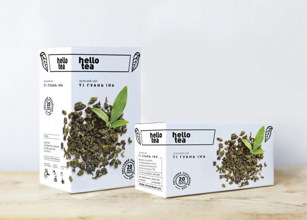 Чай зелений пакетований Hello Tea Ті Гуань Інь 20 шт