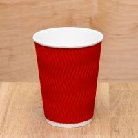 Гофростакан Ripple 400 мл 12oz red