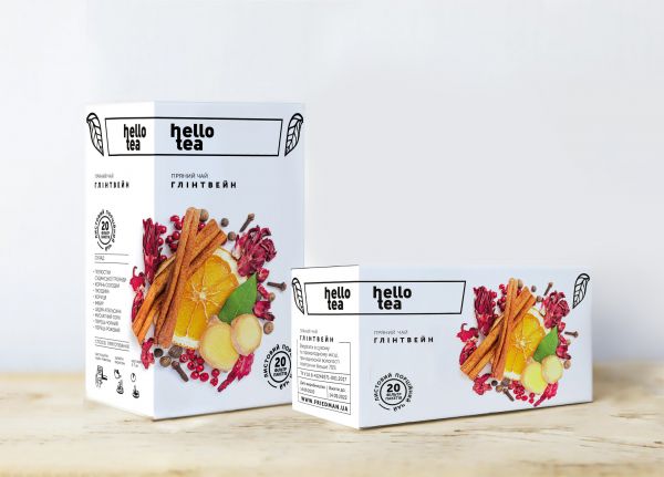 Чай фруктовий пакетований Hello Tea Глінтвейн 20 шт