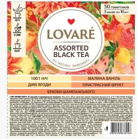 Чай чорний пакетований LOVARE Асорті 50 шт