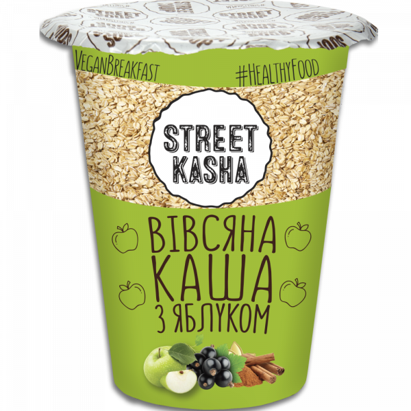 Каша Street Kasha Вівсяна з яблуком 50г стакан