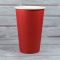 Стакан паперовий 500 мл ЧЕРВОНИЙ