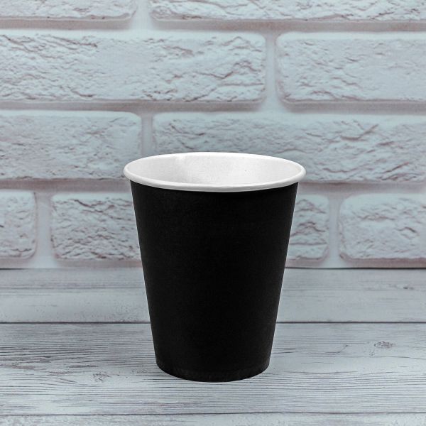 Стакан паперовий 185 мл ЧОРНИЙ