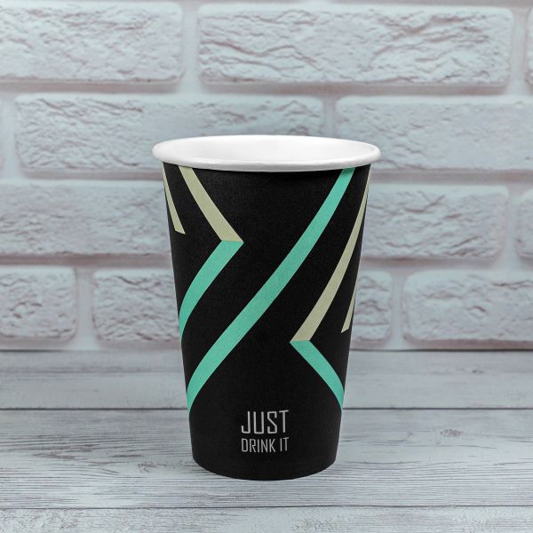 Стакан паперовий 340 мл JUST DRINK IT