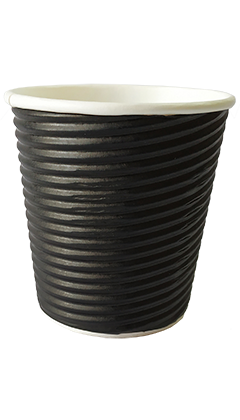 Гофростакан Spiral 110 мл чорний