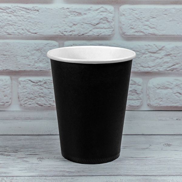 Стакан паперовий 250 мл ЧОРНИЙ