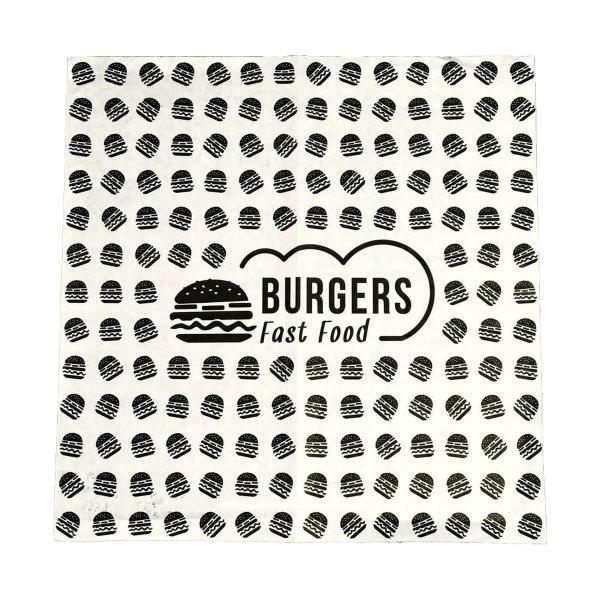 Папір обгортковий для бургеров жиростійкий 320*320 мм 40г/м2 BLACK 1000 шт