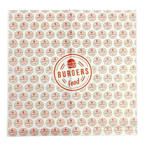 Папір обгортковий для бургеров жиростійкий 320*320 мм 40г/м2 RED 1000 шт