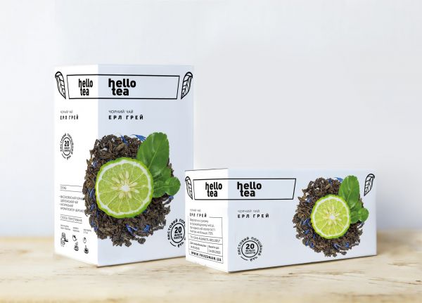 Чай чорний пакетований Hello Tea Ерл Грей 20 шт