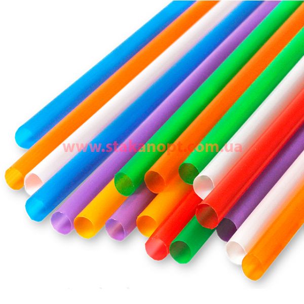 Трубочки Фреш d-8.0 мм L-250 мм кольорові 500 шт