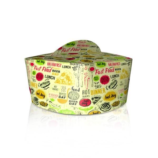 Коробка для локшини і салатів 1.2 л світла 100 шт