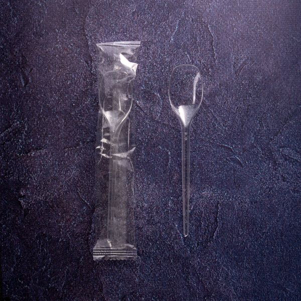 Ложка кавова 13 см в індивід. упак. ПРОЗОРА 100 шт