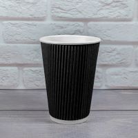 Гофростакан 340 мл чорний