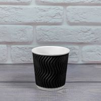 Гофростакан Ripple 110 мл чорний