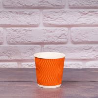Гофростакан Ripple 110 мл помаранчевий