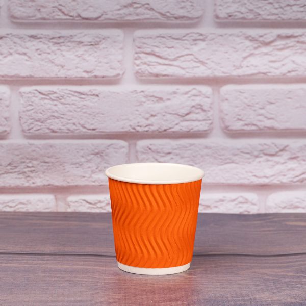 Гофростакан Ripple 110 мл помаранчевий