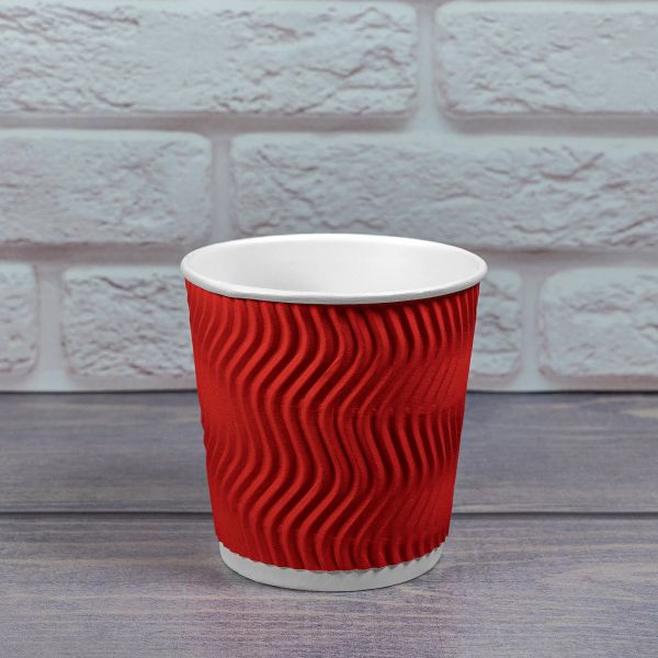Гофростакан Ripple 180 мл червоний