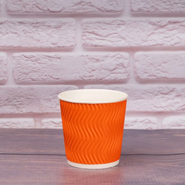Гофростакан Ripple 180 мл помаранчевий