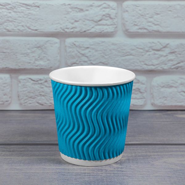 Гофростакан Ripple 180 мл блакитний