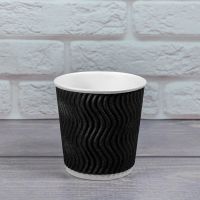 Гофростакан Ripple 180 мл чорний