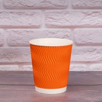 Гофростакан Ripple 270 мл помаранчевий