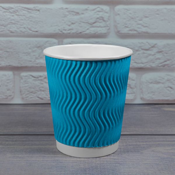 Гофростакан Ripple 270 мл блакитний