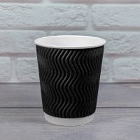 Гофростакан Ripple 270 мл чорний