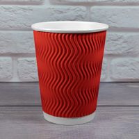 Гофростакан Ripple 400 мл червоний