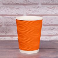 Гофростакан Ripple 400 мл помаранчевий