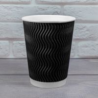 Гофростакан Ripple 400 мл чорний