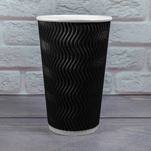 Гофростакан Ripple 500 мл чорний