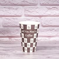 Стакан бумажный 185 мл ШАХМАТКА для вендинга 100 шт