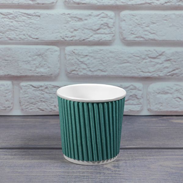 Гофростакан 110 мл бірюзовий