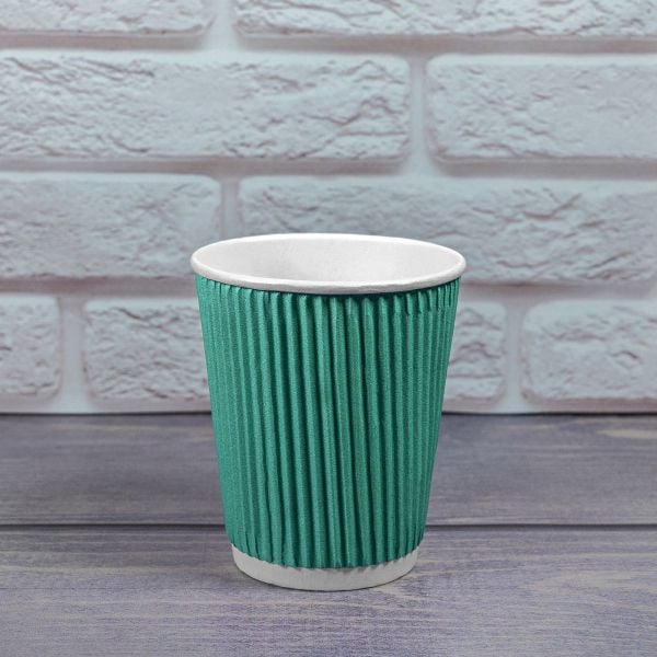 Гофростакан 185 мл бірюзовий