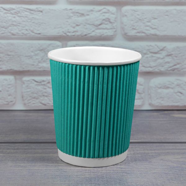 Гофростакан 300 мл бірюзовий