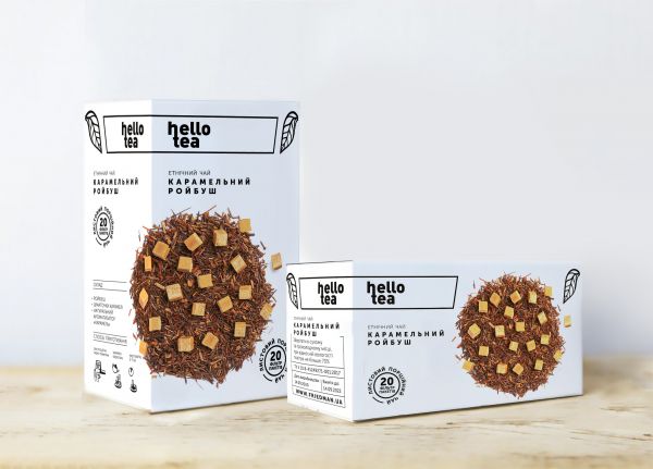 Чай етнічний пакетований Hello Tea Карамельний Ройбуш 20 шт