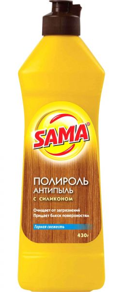 Поліроль для меблів з силіконом SAMA Гірська Свіжість 430 г
