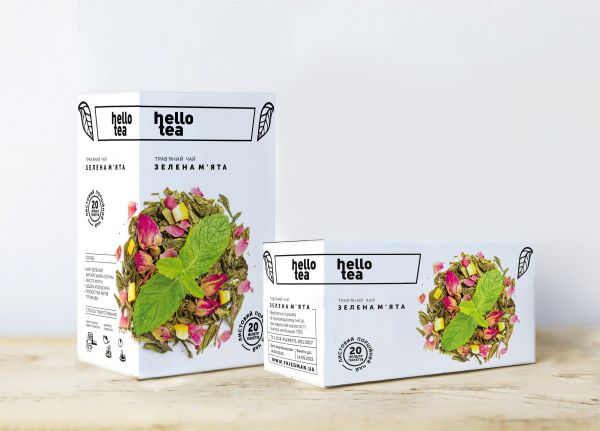 Чай трав'яний пакетований Hello Tea Зелена М'ята 20 шт