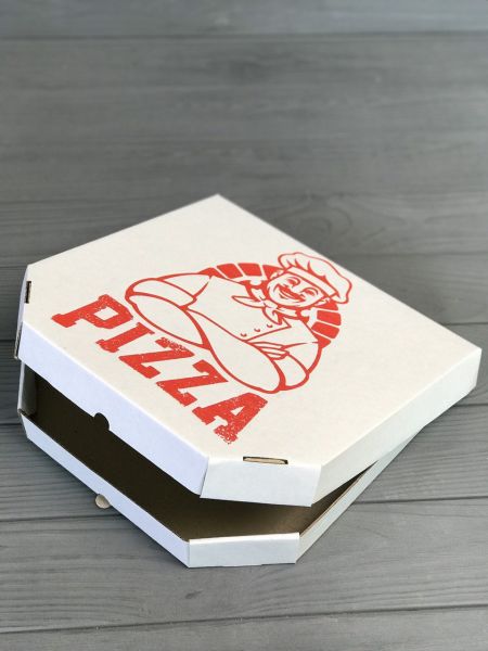 Коробка для піци з малюнком COOK 320*320*30 мм червона 10 шт