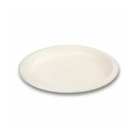 Тарелка БИО из сахарного тростника d-18 см БЕЛАЯ 125 шт