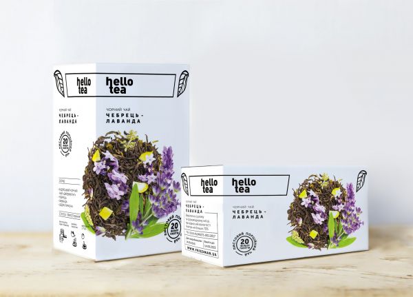 Чай чорний пакетований Hello Tea Чебрець-Лаванда 20 шт